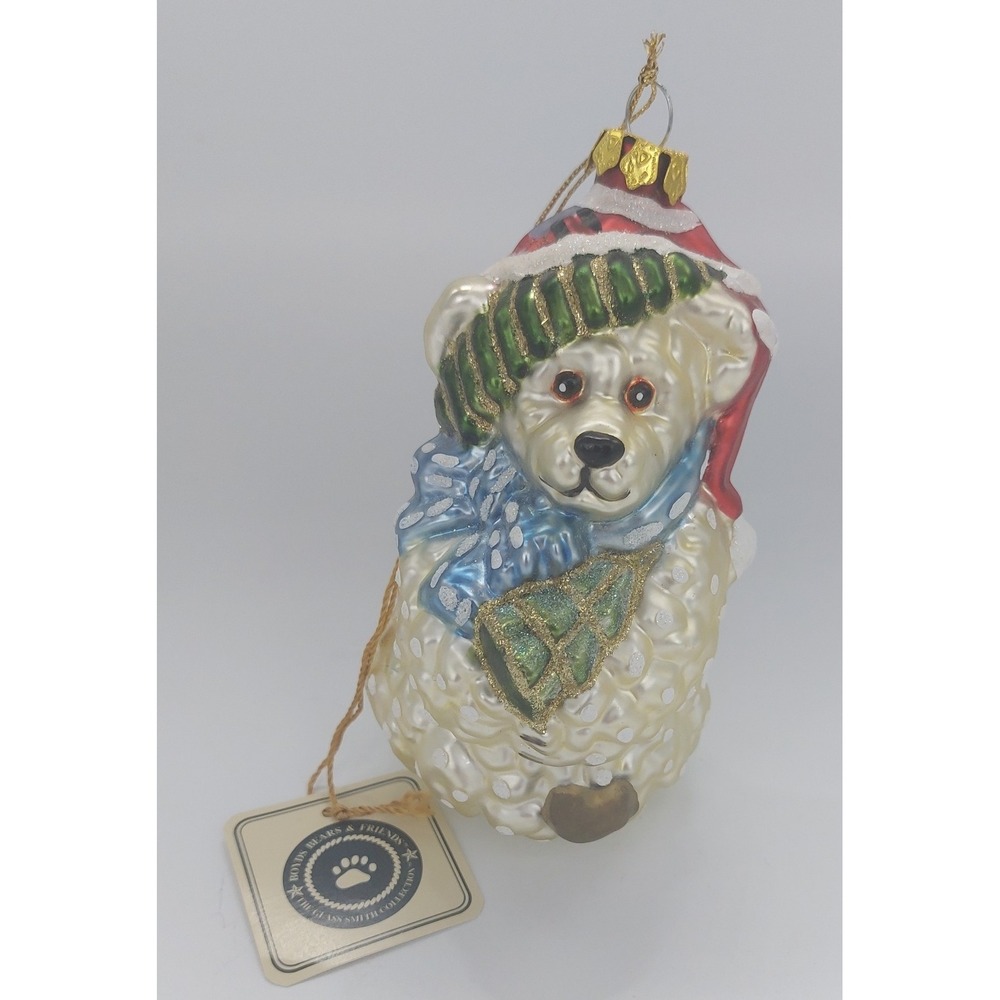 1998 Boyds "SNOWMAN" Ltd Glass Ornament Signed TBC98 PE983/2400 CHRISTMAS TREE